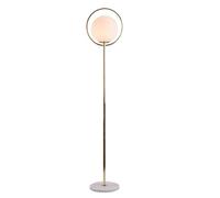 AMZOAKUD Lampadaire Lampadaire en métal avec Abat-Jour Boule de Verre et Base en marbre E27 lampadaire Moderne Lampe sur Pied pour Chambre Salon Lampe sur Pied (Couleur : Noir Taille : 28 * 167cm)