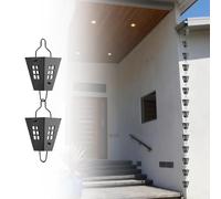 AMZOAKUD Remplacement du Tuyau de Descente d'eau de Pluie, pour gouttières, chaîne de Pluie Suspendue pour Un Drainage Efficace de l'eau dans Le pavillon de Villa de Patio