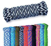 AMZoutdoor® Paracord 550 Corde en paracorde 5,10 ou 15 m - 7 brins - Équipement d'extérieur - Camping - Corde en paracorde pour collier de chien - Laisse pour chien - Noir et blanc - 5 m