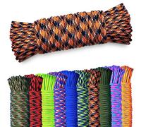 AMZoutdoor® Paracord 550 Corde en paracorde de 4 mm, 7 brins, équipement d'extérieur, camping, corde en paracorde (noir/orange, 5 m)