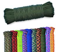 AMZoutdoor® Paracord 550 Corde en paracorde de 4 mm, 7 brins, équipement d'extérieur, camping, corde en paracorde (vert olive/couleur camouflage, 15 m)