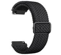 Amzpas 22mm Bracelet Compatible avec Garmin Forerunner 255 / Vivoactive 4 / Venu 2, Nylon Tressé Bracelet pour Garmin Venu 3 / Forerunner 265 / Forerunner 255 Musique, Noir