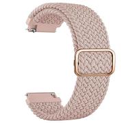 Amzpas 22mm Bracelet Compatible avec Garmin Forerunner 255 / Vivoactive 4 / Venu 2, Nylon Tressé Bracelet pour Garmin Venu 3 / Forerunner 265 / Forerunner 255 Musique, Rose