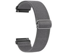 Amzpas Bracelet Pour Garmin Venu 2S / Vivomove 3S / Venu 3S / Vivoactive 4S, 18mm Bracelet de Sport Nylon Élastique pour Forerunner 255S / 265S, Gris