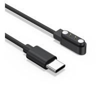 Amzpas Chargeur Montre Connectée, Câble USB 2 Broches de Charge Magnétique pour Smartwatch, Câble de Recharge pour Montre Intelligente Universel, Espacement des Contacts du Chargeur 4mm (USB C 60cm)