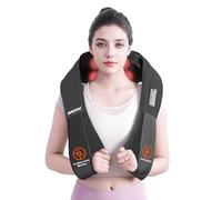 AMZPONY® Masseur de cou sans fil pour soulager la douleur des tissus profonds, masseur shiatsu rechargeable pour le cou et le dos, massage portable pour pétrir les épaules pour soulager les douleurs