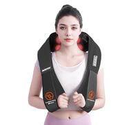 AMZPONY Masseur de cou sans fil pour soulager la douleur des tissus profonds, masseur Shiatsu rechargeable pour le cou et le dos avec pétrissage thermique des épaules pour soulager les douleurs