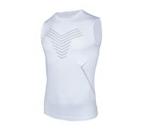 AMZSPORT Maillot Compression à Manches Haut sans pour Homme Sports Séchage Rapide Baselayer Haut Blanc XXL
