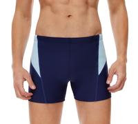 AMZSPORT Maillot de Bain Homme Short de Bain à Séchage Rapide Boxer de Plage avec Cordon de Serrage, Bleu, S