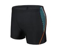 AMZSPORT Maillot de Bain Homme Short de Bain à Séchage Rapide Boxer de Plage avec Cordon de Serrage, Noir S