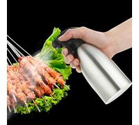 AMZTEMU Acier inoxydable Spray huile d'olive, Vaporisateur huile cuisine pour la cuisine, le barbecue, la cuisson, le barbecue, la cuisson, la salade(500ml)