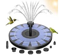 AMZtime Fontaine Solaire Extérieur Flottante 2.5W Pompe Bassin Solaire avec 6 Buses pour Bain d'oiseau, Étang, Piscine, Patio, Décoration de Jardin