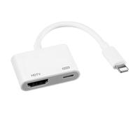 Amztour Adaptateur Light HDMI pour iPhone 1080P Adaptateur AV Numérique Câble Miroitement d'écran Instantané pour 14/14 Pro/14 Pro 13 12 11 XS XR vers Moniteur de Projecteur HDTV