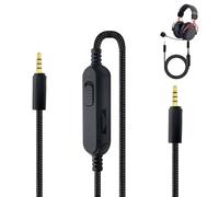 Amztour Câble Audio pour Casque Compatible avec Logitech G Pro G PRO X G233 G433 3.5mm Câble d'extension Audio pour Casque de jeu Contrôle du Volume avec Microphone 2M(Noir)