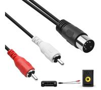 Amztour Câble MIDI 5 Pin Din pour Bang & Olufsen, Naim | Qualité Sonore Optimisée DIN 5 Pin MIDI Femelle vers 2 Prises R-CA Câble audio MIDI vers RCA Réduire le Bruit