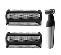Amztour Têtes de Rechange Compatibles avec Philips Bodygroom BG2024 BG2025 BG2028 BG2036 BG2038 BG2040 TT2030 TT2040 TT2000 YS534 Série 7000 et 3000 Lot de 2 Têtes de Rasage Noir