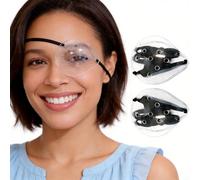 AMZVIO Lot de 2 protections oculaires médicales en plastique pour la protection des yeux après une chirurgie de la cataracte ou le sommeil, bande élastique améliorée plus longue et plus large pour