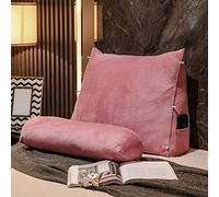 AMZWDMZ Oreiller de Lecture,Coussin de Canapé,Triangulaire Coussin à Coins,avec Fermeture éclair,avec Poche,Amovible, pour Travailler,Lire ou Jouer sur Le Lit Canapé Sol