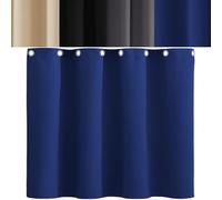 AMZYU Rideau Isolant Thermique, 170 x 260 cm Polyester Couleur Pure Rideau Phonique Anti Bruit Décoration Maison Plusieurs Tailles Lavable, Bleu Foncé