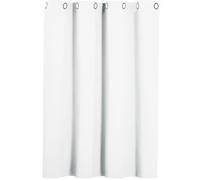 AMZYU Rideau Occultant Thermiques, 65 x 130 cm Doux et Esthétiques Rideau de Chambre à Coucher avec Œillets Lisse Décoration D’Intérieur Lavable pour Chambre Salon, Blanc