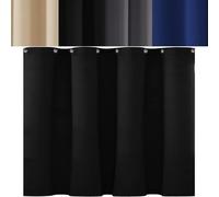 AMZYU Rideau Thermique Isolant, 160 x 160 cm Doux et Esthétiques Rideau Occultant pour Chambre à Coucher Décoration Maison Plusieurs Tailles Lavable, Noir