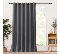 AMZYU Rideau Thermique Isolant Anti Froid, 140 x 115 cm Couleur Pure Anti UV Rideaux Opaque Doux et Esthétiques Décoration Maison Plusieurs Tailles Lavable pour Chambre Salon, Gris Foncé