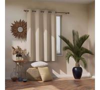 AMZYU Rideau Thermique Isolant Anti Froid, 70 x 240 cm Polyester Couleur Pure Rideau Fenetre pour Toutes Les Saisons Décoration de Fenêtre Plusieurs Tailles Lavable pour Salon Moderne, Couleur Crème