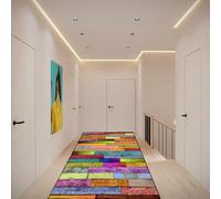 AMZYU Tapis de Couloir 100 x 170 cm Antiderapant Tapis d'intérieur Lavable en Machine pour Chambres Hall Entrée Paillasson, B