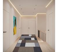 AMZYU Tapis Salle De Bain 120 x 150 cm Antidérapant Durable Tapis de Passage sur Mesure Lavable et Facile à soigner pour Cuisine Chambre Salon Entree Interieur, D