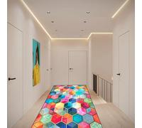 AMZYU Tapis Salle De Bain 90 x 130 cm Doux et Durable Tapis de Couloir et de Passage Lavable et Facile à soigner Idéal pour Cuisine, Entrée, Bain, F