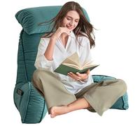 AMZZHAO Coussin de Lecture avec Accoudoirs,Oreiller Cervical Dossier de Soutien Lombaire,Dossier de canapé,Housse Lavable,Détendez-Vous ou travaillez confortablement