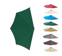 AMZZHAO Housse de rechange pour parasol semi-circulaire à 5 os de 270 cm - En tissu de rechange pour parasol de plage, marché, jardin (Green, 270cm/9ft)