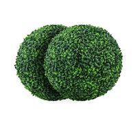 Baalaa Lot de 2 boules topiaires artificielles de 39 cm en buis artificiel pour jardin, balcon, jardin, décoration de mariage
