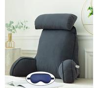 AMZZHAO Oreiller De Lecture avec Accoudoirs,Dossier Oreiller Lombaire Détachable,Confort Et Ergonomie Coussin Dos,pour Le Soutien du Dos et du Cou Pendant la Lecture