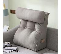 AMZZHAO Triangulaire Oreiller de Lecture Confortable,Oreiller Soutien Dos,avec Appui tête Réglable & Housse Amovible,pour s'asseoir dans Un lit Coussin D'assise Coussin de Dossier