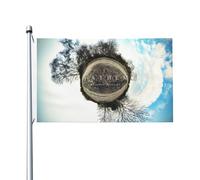 An*a*t*h*e*m*as Drapeau de bande Impression directe sur vêtement Polyester durable Graphiques accrocheurs Bannière double face - 0,9 x 1,5 m