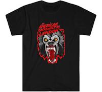 an American Werewolf in London Movie Men's Black T-Shirt Black Manches Courtes(XX-Large)