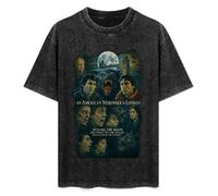 an American Werewolf in London Poster Men's T-Shirt Unisex Black Men Tees M