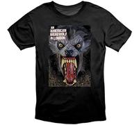 an American Werewolf in London Scary Horror Unisex 100% Cotton Short-Sleeve T-Shirts Black L