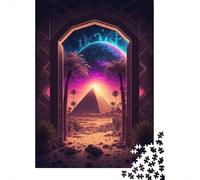 an Ancient Retro Pyramid Plaque Métallique Rétro 70x50cm/1000pcs pour Le Pub Ou Le Café, Décoration pour Une Nouvelle Pièce De La Maison