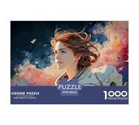 an Astronaut Woman 1000 Pièces Carton Premium Lot de Puzzles Kitten Anti-Stress Défi Unique Puzzles pour Adultes Et Enfants 38x26cm/1000pcs