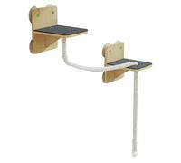 An Der Wand Montierte Katzenmöbel - Kletterregal-Set | Platzsparend | Stabile Holzelemente Für Aktive Katzen, Kletterwand Zum Spielen, Entspannen und Beobachten