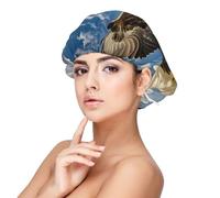 An Eagle Bonnet en satin de soie, bonnet de cheveux pour dormir, bonnet de sommeil doux double couche en soie pour femme, cheveux longs bouclés naturels tressés