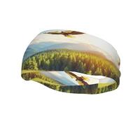 an Eagle is Flying Bandeau anti-transpiration pour homme et femme - Motifs personnalisés uniques, large bandeau antidérapant pour la course, la gym, le yoga et plus encore - Accessoires pour cheveux