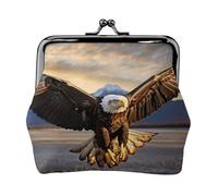 An Eagle3 Petite pochette pour femme avec verrou de baiser, porte-monnaie pour pièces de monnaie, portefeuille pour cartes de crédit