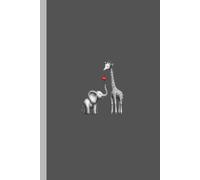 An elephant and a giraffe in love: Work Notebook, Funny Office Gift for Women, Coworker, Boss, Secret Santa Gag Gift (Blank Lined Journal)