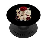 an Enduring Trace Dark Academia Gothic Bleeding Rose Vintage PopSockets PopGrip Adhésif