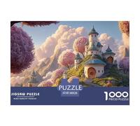 an Estate at Top of The Mountain 1000 Pcs Carton Premium Coffret De Puzzles Fantasy Cottage Stimulant Et Éducatif Jeu Créatif Puzzles As Birthday Gifts 38x26cm/1000pcs