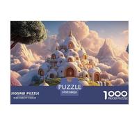 an Estate at Top of The Mountain 1000 Pièces Carton Premium Coffret De Puzzles Cloud-Top Fantasy Temple Stimulant Et Éducatif Jeu Créatif Puzzles pour Adultes Et Enfants 38x26cm/1000pcs