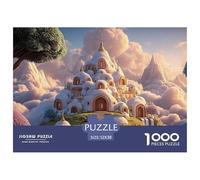 an Estate at Top of The Mountain 1000 Pièces Carton Premium Coffret De Puzzles Cloud-Top Fantasy Temple Stimulant Et Éducatif Défi Unique Puzzles As Birthday Gifts 52x38cm/1000pcs